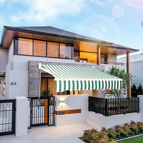 LJFDXD Markisen für Terrasse mit Verstellbarem Vordach, Manuell Einziehbare Markise mit Kurbelgriff, Garten Sonnenschutz Überdachung, Pavillon, Tür Fenster Überdachung für Balkon, Geschäft, Café (Col