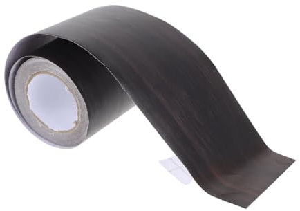 BAZEITFLOW 1rolle Selbstklebende Sockelleiste Schwarz Holzmaserung Anbringen Und Schneiden Dekorative Wandverkleidung Für Schlafzimmer Und