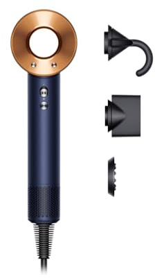 Dyson Supersonic™ Hair Dryer Straight+Wavy – Fast Drying Without Extreme Heat – Intelligent Temperature Control – Includes 3 attachments