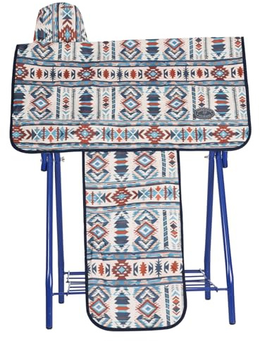 Harrison Howard Sturdy Waterproof Western Saddle Cover with Stylish Prints that Stand Out Keep Your Saddle in Pristine Condition Perfect for Showing or Riding Events-Winter Wilds