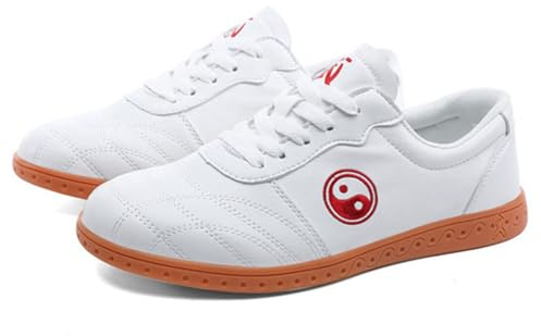 FUELIX Unisex Tai Chi Wu Shu Kung Fu Scarpe Traspirante Antiscivolo Sport Palestra Sneaker Scarpe Taekwondo,Scarpe Da Karate, Leggere Per Il Giorno Formazione Esercizi Mattutini A,39