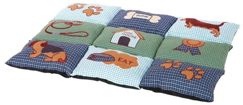 Trixie 37069 Liegematte Patchwork, 80 × 55 cm, blau/grün