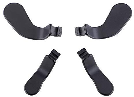 eXtremeRate 4 Pcs Metal Trigger Paddles Set für Xbox One Elite Series 2 Controller, Edelstahl Rückpaddles Tasten Zubehör für Xbox Elite Series 2-Core Controller-Schwarz