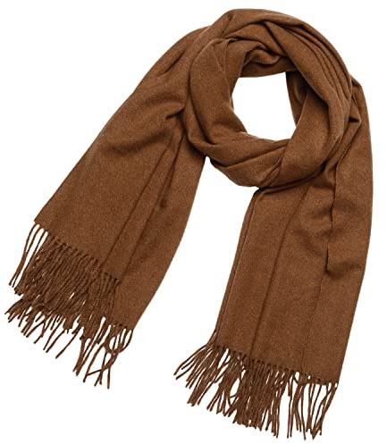 DonDon Schal Damen Winter Wollschal Winterschal groß und flauschig 200 x 70 cm - Braun