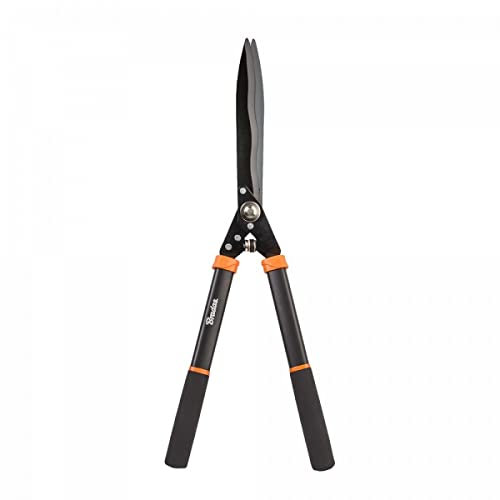 Heckenschere Hand Gartenschere Strauchschere Grasschere Wellenschliff Astschere Stahl Hecke (Schere Stahl Klinge 25cm)