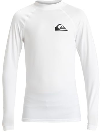 Quiksilver Everyday - Langärmliges Surf-T-Shirt mit UPF 50 für Jungen 8-16 Weiß