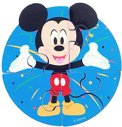 Disney 100th Anniversary Mickey Mini Wooden Puzzles, My First Puzzles, Jigsaw Puzzle Games, Montessori Educational Toys For 1 Year Old + Toddler - Official Licensed Disney Gifts by Orange Tree Toys