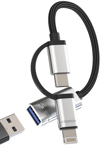 Adattatore Lightning USB C a USB 3.0 per Apple iPhone 15 14 compatibile per Samsung Macbook Air Adattatori Da Cavo OTG Femmina Type Maschio Tipo Chiavetta Di Adapter Lettore Schede Convertitore ip