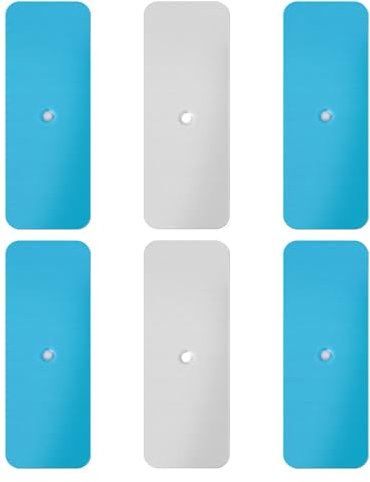 Gosknor 6pcs Bandes Adhésives Métalliques pour Éclairages Magnétiques Sous les Armoires, Plaque Adhésive Métallique Remplacement Éclairages Magnétiques Sous Armoires pour Éclairages LED Magnétiques