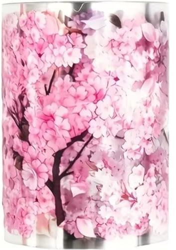 Dianzan Floral Washi Tape, Decorative Adhesive Tapes Pink Flowers Pet Tape Stickers Diy Crafts Supplies for Scrapbooking Journaling Journals