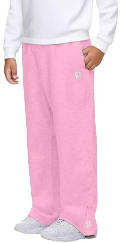 Flodxo Pantalon de survêtement pour enfants garçons filles jogging taille élastique jambe droite pantalon de détente décontracté ample vêtements de sport baggy pantalons de survêtement