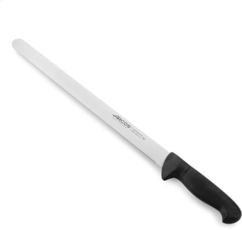 Arcos Serie 2900 - Coltello Prosciutto - Lama Acciaio Inossidabile Nitrum 350 mm - Manico Polipropilene Colore Nero