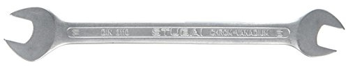 Stubai 20101011 Double-Open-End Spanner DIN 3110 Chrome-Plated, Silver, 10 x 11 mm