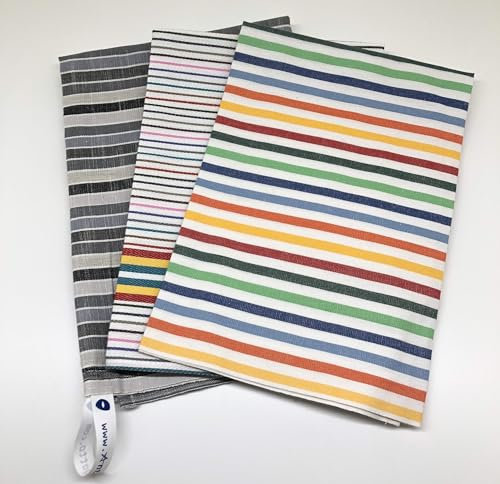3er Set Küchentücher, Größe 60x85 cm, 100% Baumwolle, farbig