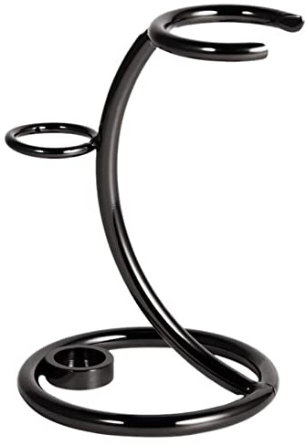Kaimeilai Support de Rasage Universel pour Rasoir et Blaireau, Porte-Brosse en Métal, Professionnel pour Hommes (Noir)