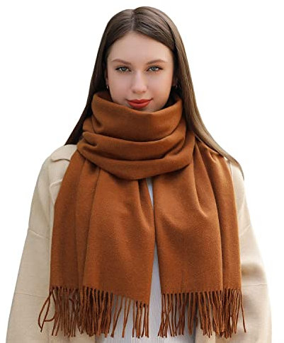 MASADA Damen Winterschal warmer und weicher Schal - Braun