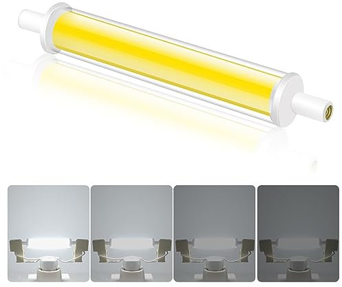 Bombillas R7S LED 118mm Regulable, 7.7W 230V Blanco frío 6000K 850LM R7S LED, Equivalente 100W J118 R7S Bombillas Halógenas, Sin Parpadeo, 1PCS