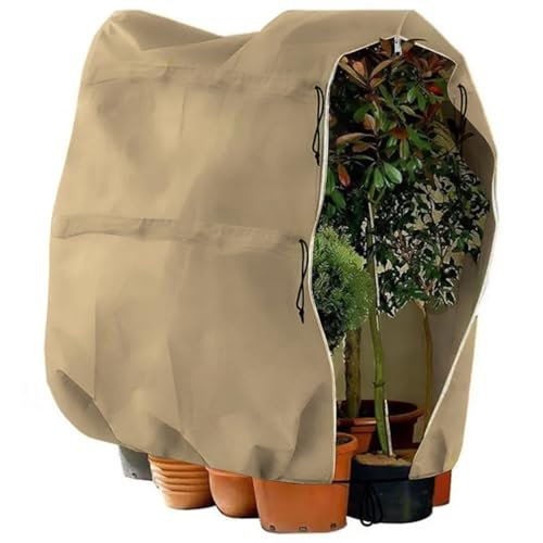 Rori Protection hivernale pour Plantes XXXL (360 cm x Ø 250 cm), Protection Contre Le Gel, pour Grand Olivier, Sac de Plantes en Pot, avec Fermeture éclair et Cordon de Serrage 80 g/m²