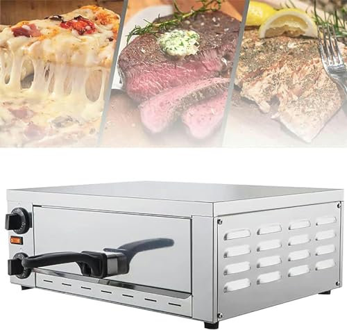 BTURYT Horno De Pizza Eléctrico, Horno Tostador De Cajón De Pizza Individual Comercial De 16 , Rango De Temperatura 50~300, Mango Antiquemaduras, para Restaurante En Casa