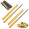 2Pcs Couteau À Fruits Portable Multifonction Pour L'extérieur Avec Étui, Couteaux À Fruits De Cuisine Ultra Tranchants, Mini Couteau À Bâton, Couteau Multifonction Bâton de couteau portable (Or)