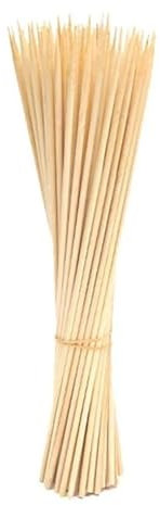 90 st bambuspettpinnar robusta engångsgrill frukt naturliga träpinnar fest buffé mat BBQ verktyg tillbehör (20 cm)