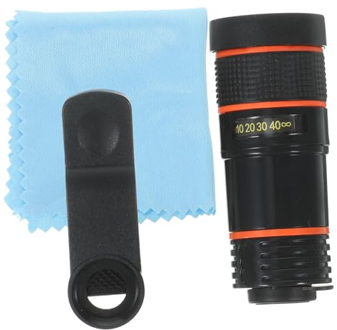 SKISUNO Lente de Teléfono Móvil de 8 Aumentos Clip Resistente para Smartphones, Objetivo de 21mm y Diseño Abs Adecuado para Ver Juegos y Fotografía
