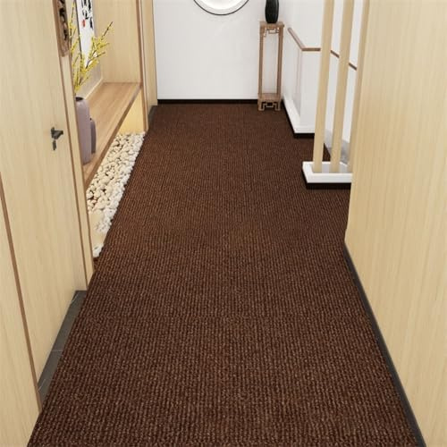 Peel and Paste Teppichrolle, 40 x 200 cm, rutschfester, selbstklebender Bodenbelag mit dicker Polsterung zur Geräuschreduzierung, DIY-Bodenmatte für Wohnzimmer, Schlafzimmer, Büro (rot)