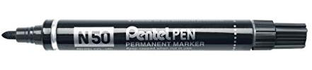 Pentel N50 AE Aluminium Casing (Pack of 12) Black