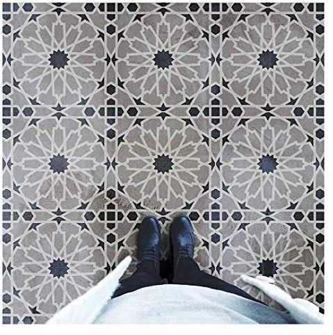 Moroccan Magic Tile Stencil – Moroccan Cement Tile Stencils for Painting Tiles - Reusable Tile Stencils for Home Makeover - Paint Your Old Tile and Save - Floor Stencils for Painting (Large 24x24)