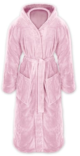 Gräfenstayn® Gosig fleece-badrock för kvinnor och män, storlek S–XXXL, Oeko-Tex Standard 100, flanellfleece