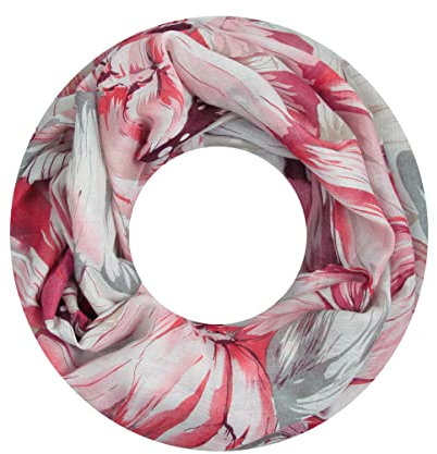 Majea Damen Loop Schal Schlauchschal Halstuch (880023) (rot 16)