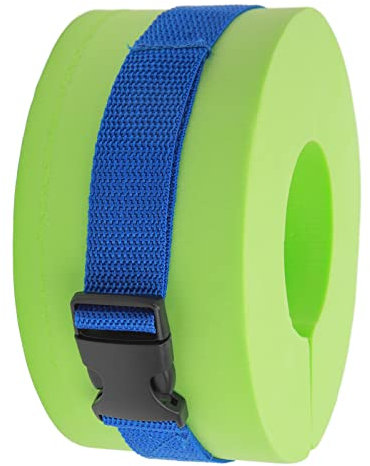 1 st skum simning vattenmanschetter, simmanschett för anklar armar, barn simning flytande armband, flytande simning manschett med spänne för simning fitness träning (grön) tjock