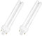 Tradineur - Confezione da 2 lampadine a risparmio energetico, 2 pin e 2 tubi, G24D-3, 26 W equivalente a 130 W, 1350 lumen, 6400 K, luce bianca fredda, efficienza energetica A+, 8000 ore - 15,5 x 2,5
