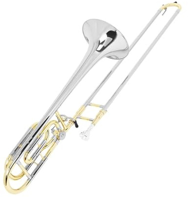 trombón Profesional Trombón Tenor Alto Latón BB Tono B Instrumento De Viento Plano con Accesorios De Boquilla De Cuproníquel Trombón(Tenor Trombone)