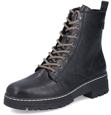 Rieker Stivaletti classici da donna 73850, stivaletti da donna, inserti sciolti, Nero 00., 38 EU