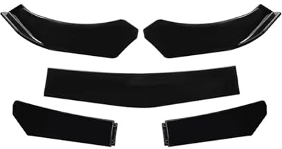 Parachoques Delantero Spoiler Juego De 5 Accesorios Para Coche Pala Para Parachoques Delantero Mejorada Con Diseño Escalonado Fabricada En ABS Alerón Lip(Bright Black)