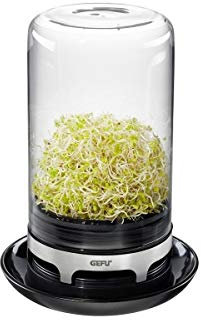 GEFU Sprossenglas BIVITA - Keimglas für Sprossen und Keimlinge - Sprossen Keimgerät aus Glas mit integrierter Belüftung