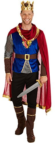 dressforfun Costume da Uomo - Re | Fantastico Costume | Incl. Gambali a Mo’ di Stivali e Manicotti per Braccia e Magnifica Corona e Cintura (L | No. 301217)