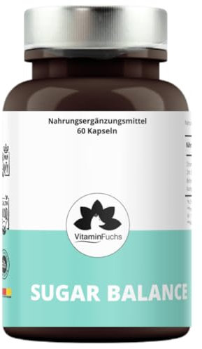 Berberin Kapseln hochdosiert mit Zimt Extrakt & Chrom in Premiumqualität. Blutzuckerspiegel & Stoffwechsel, Sugar Balance von VitaminFuchs