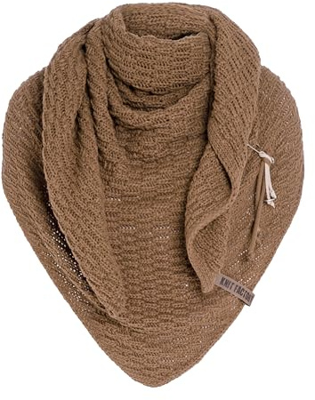 Knit Factory - Jaida Trekantssjal - Nude - 190x85 cm