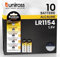 Uniross Batterie Alcaline Bottone AG13 LR1154 LR44 A76 357 G13 1,5V Lunga Durata Mantenimento Carica Fino a 5 Anni Senza Mercurio e Cadmio - 2 Blister da 5 Batterie