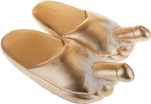 Betrodi Unisex Adult Funny Slippers Novelty Gag Gift Plush Slipper Warm Winter House Shoes Funny Slippers for Women Men
