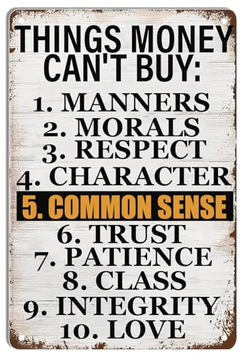 Things Money Can't Buy Retro Metal Tin Sign Iron Poster Painting Tin Sign Vintage Wall Decor for Home Garden Bars Cafes Office Store Pubs Club Plaque 8x12 inch