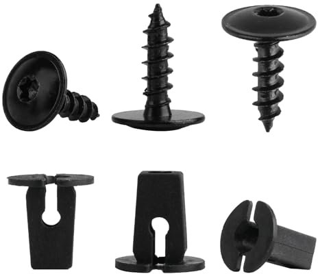 90 Pz Kit di Viti Autofilettanti per Lamiera Metallo Legno, M5x16 mm Viti Carrozzeria Auto in Acciaio Inox, Viti TORX Nere, Viti a Testa Piatta di Autoperforante, Viti Autoperforanti, con 90 Base