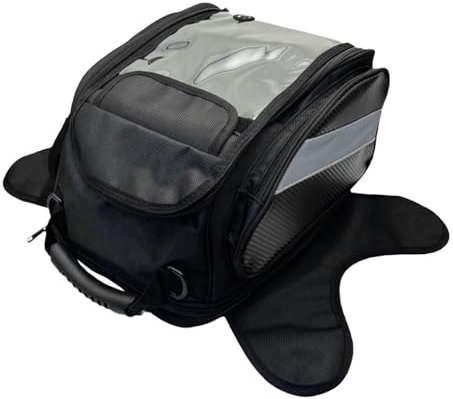 Magnéticas - alforjas de tanque, Motocicletas | de tanque magnética-Sac trasero impermeable con pantalla Táctil de Sillín de Moto Oxford, Mochila de Moto Negro