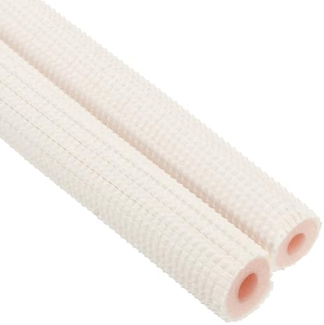 PATIKIL Pipe Insulation Foam Tube, Heat Preservation Insulated Foam Tubing for 1/4, 3/8 O.D. Mini Split Copper Line Set Water Pipes,9.84Ft,White/Pink
