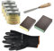 Grilith Holzkitt - Spachtelmasse für Holz, ideal zur Holzreparatur - Holzspachtelmasse mit Schleifblöcke K200 & K180 und Spachtel, Kirschbaum/Mahagoni/Nussbaum hell/dunkel 4x200ml