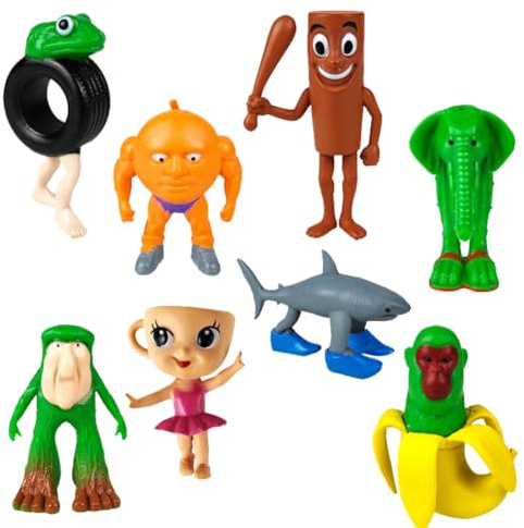 DGTSYAL Figuras Italian Brainrot – 8 Piezas de Colección (Tung Tung Sahur, Tralalero) – Juguetes 3D para Escritorio y Decoración Viral