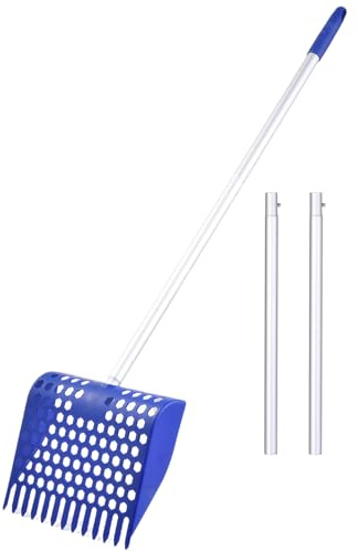 Générique Scooper de Caca de Poulet | 70,87 Pouces Sable Durable Tamis | Scooper de litière à Longue poignée | Aluminium à pellets détachables Pole Ergonomique Détangle de la Ferme Mérarchure de