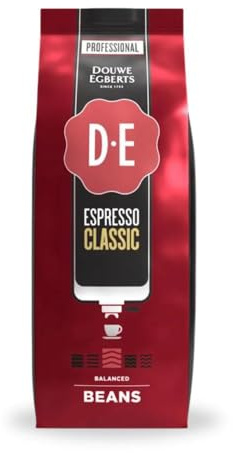 Douwe Egberts Espresso Classic Whole Coffee Beans 1 kg – Full Bodied Arabica & Robusta Blend with Cocoa & Dark Caramel Notes
